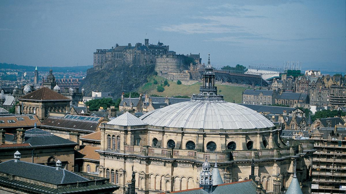 Edinburgh skyline looking north west from Teviot House